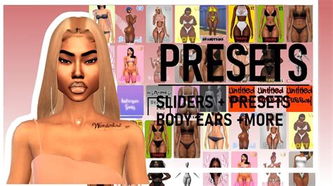 Black Sims Body Preset Cc Sims 4 Sims 4 Presets Sliders Body Preset