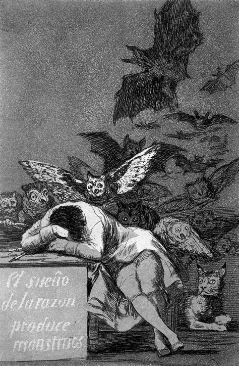 El Sueño De La Razón Produce Monstruos Francisco Goya 1799 De La Serie Caprichos