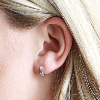 Tiny Sterling Silver Huggie Hoop Earrings By Lisa Angel