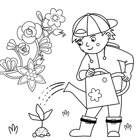 Free Garden Coloring Pages Artsy Pretty Plants