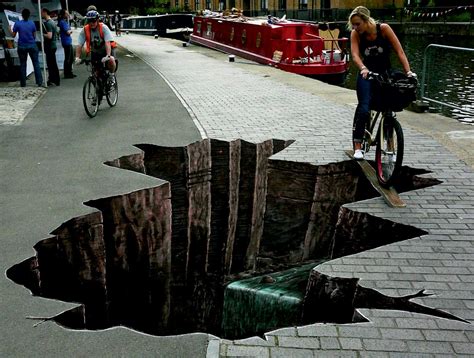 At first glance he appears to be inches from disaster. Breathtaking 3d Street Art - 3d Chalk Art