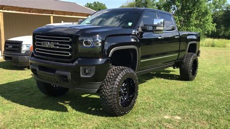 Gmc Duramax Tuned Lifted Chevy Fuel Offroad Black On Black Ppei Youtube