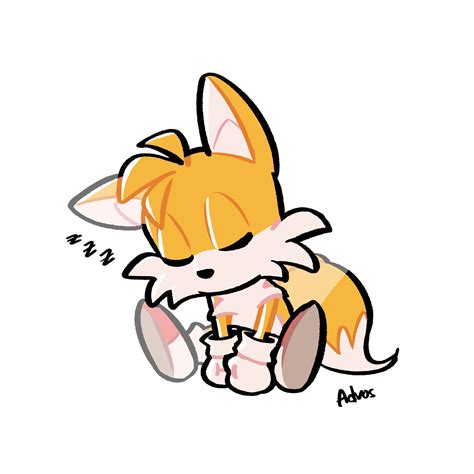 Tails Dozing Off Art By Advosart Rmilesprower