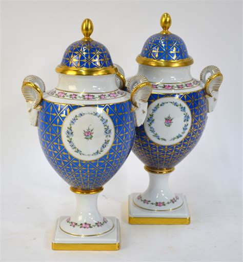 A Pair Of Kaiser Germany Early 19th Century Style Porcelain Ovoid