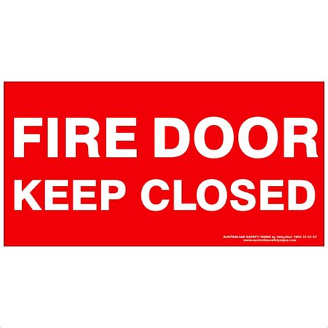 Fire Door Keep Closed 350 Buy Now Discount Safety Signs Australia