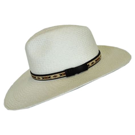 Pantropic Southwest Panama Straw Wide Brim Fedora Hat
