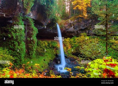 North Falls At Silver Falls State Park Stock Photo Alamy