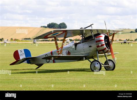 Nieuport 17 Scout Ww1 Plane On The Flightline At Duxford Flying Legends