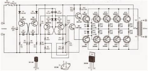 Skema Rangkaian 500w Dari Dc12 To Ac 220v Dengan Transistor Belajar