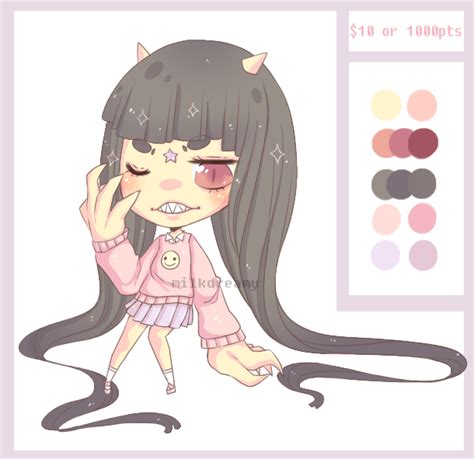 Pastel Demon Girl Adopt Closed By Milkdreamy On Deviantart