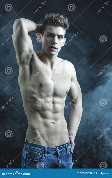 Handsome Young Bodybuilder In Relaxed Pose Stock Photo Image Of Model