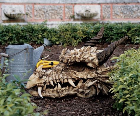 Our collectible outdoor dragon statue depicts … the beast who legend says stormed the castle moat. Dragon Skull Statue