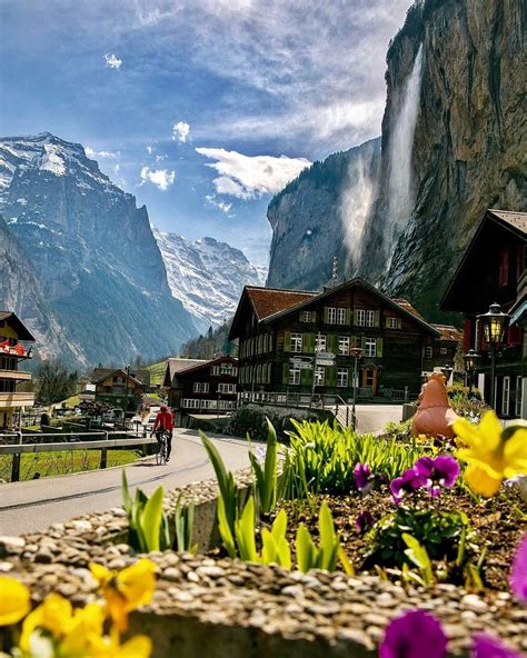 Valley Of 72 Waterfalls Lauterbrunnen Is Situated In One Of The Most