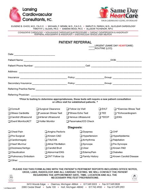 Patient Central Referral Form