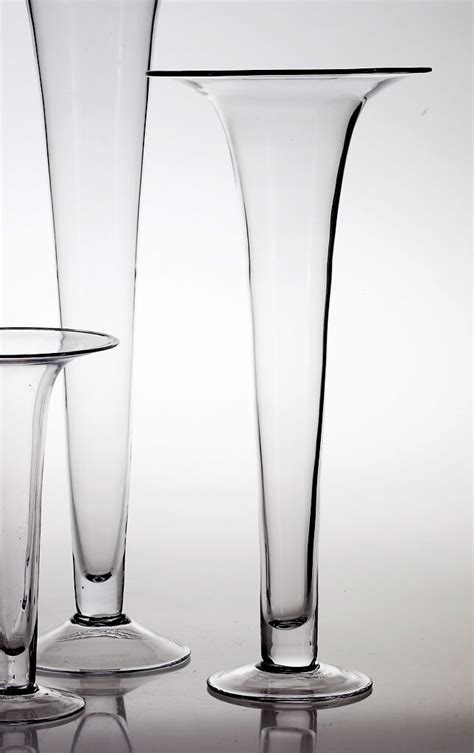Tall Glass 24in Trumpet Vases Panache Vase