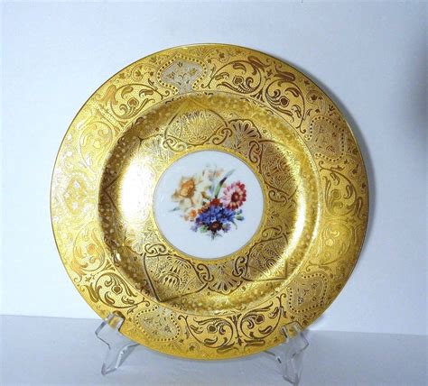 Royal Bavaria Hutschenreuther Selb Plate 11 Heavy Gold And Dresden