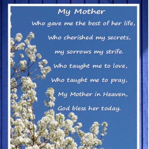 Happy Mothers Day In Heaven Poem And Quote To Your Mama With Love 062023 Memory T™