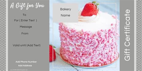 T Certificate Templates For A Bakery