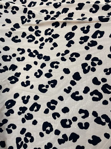 New Flocking Cheetah Nude MESH Fabric Fabric Sold By The Yard Etsy