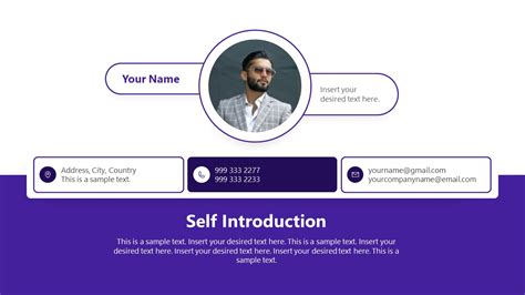 Creative Self Introduction Slide Template For Powerpoint Slidemodel
