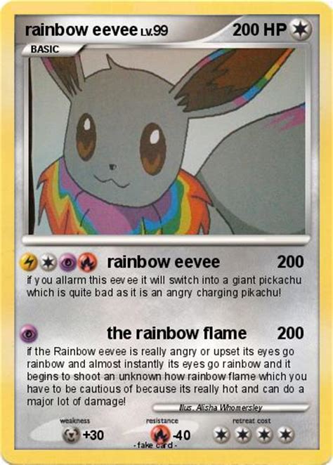 Pokémon Rainbow Eevee 3 3 Rainbow Eevee My Pokemon Card