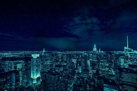 Massive Blue Light Seen Over New York City Video
