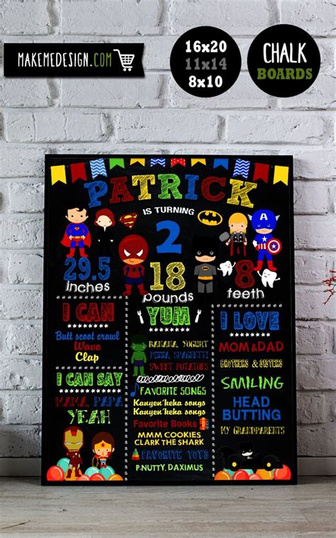 Avengers Baby Chalkboard Sign Birthday Birthday Sign Board Avengers