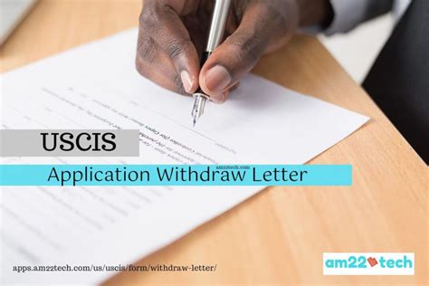 Uscis Sample Application Withdrawal Letter Use App Usa