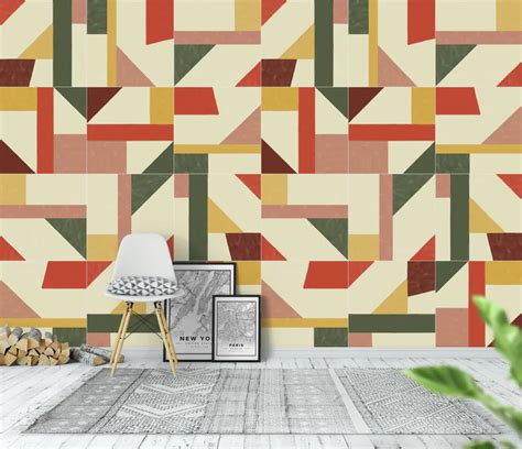 Buy Tangram Wall Tiles Two Wallmural By Designdn Happywall