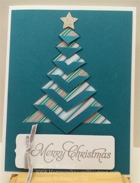 Start making your photo christmas cards now. Mary's Craft Room: Lace Folded Christmas Tree