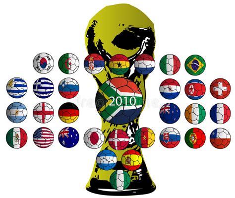 World Cup 2010 Jabulani Soccer Ball Vector Design Editorial Stock Image