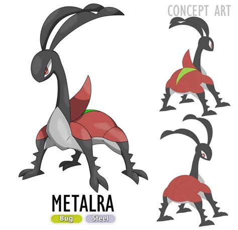 O Pokémon inseto armadura Metalra é a forma evoluída de Beerafee Em