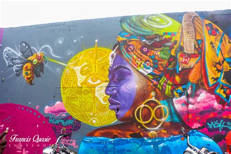Murals Painting Of Various Artist During Chale Wote Street Art Festival
