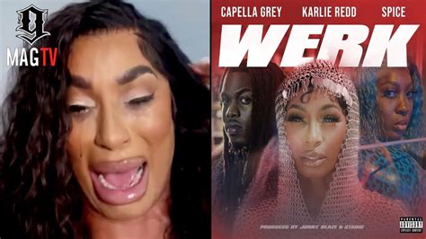 karlie redd breaks down in tears after her song werk charts on billboard 😢 youtube