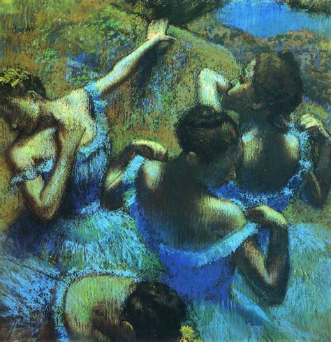 Blue Dancers Edgar Degas 1899 Poster Canvas Print Wooden Hanging