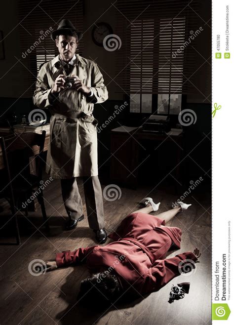 Photographer On Crime Scene Stock Photo Image Of 1950s