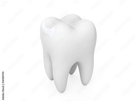 3d Tooth Isolated On White Background Stock Illustration Adobe Stock