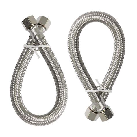 The Plumber S Choice 3 8 FIP X 3 8 Compression X 20 Braided Faucet