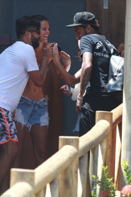Besotted Footballer Neymar Packs On The Pda With Bikini Clad Model