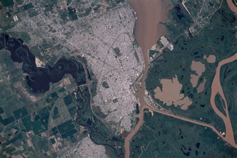 Imagen Satelital De La Ciudad De Santa Fe Argentina Ex