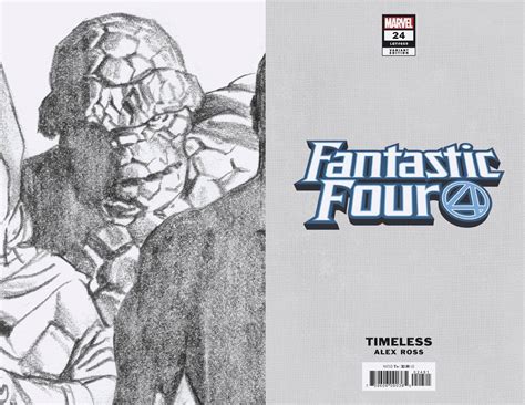 Fantastic Four 24 Thing Alex Ross Timeless Virgin 1100 Bandw Sketch