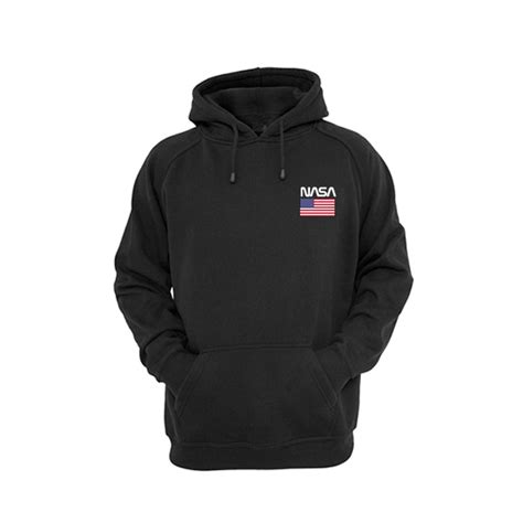Warm unisex black and yellow sweatshirt hoodie. NASA Hoodie