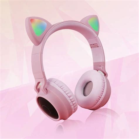 Super Cool Cat Ears Wireless Headphones Rainbow Cabin