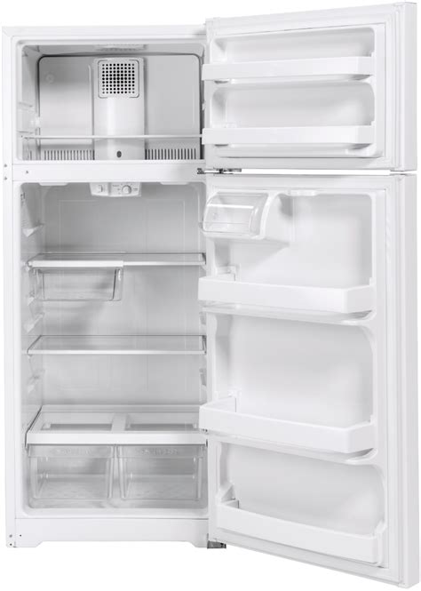 Ge 175 Cu Ft Top Freezer Refrigerator White Gts18hgnrww Best Buy