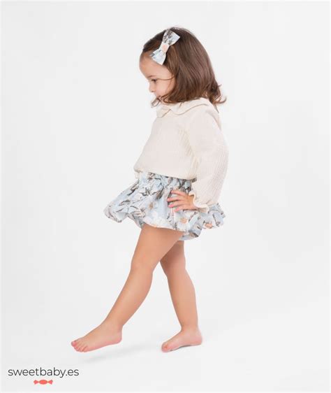 Braguita Bebé Volante Flor Azul Sweet Baby Moda Infantil