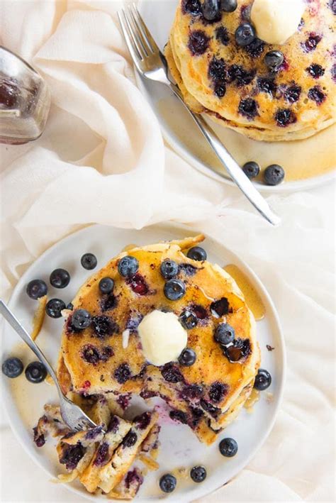 The Fluffiest Blueberry Pancakes The Flavor Bender