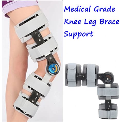 Knee Leg Brace Adjustable Hinged Leg Tapes Knee Support Fractures Ankle