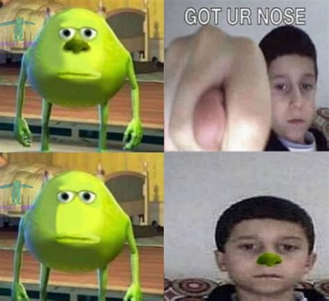 Got Your Nose Mike Wazowski Sulley Face Swap Monsters Inc Memes