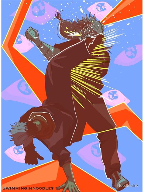 Manji Kick Jujutsu Kaisen Poster For Sale By Noodlesink Redbubble