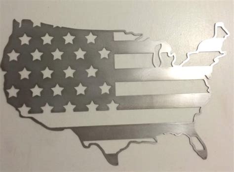 American Flag And Map 001 Dxf File Good For Cnc Plasma And Laser Etsy